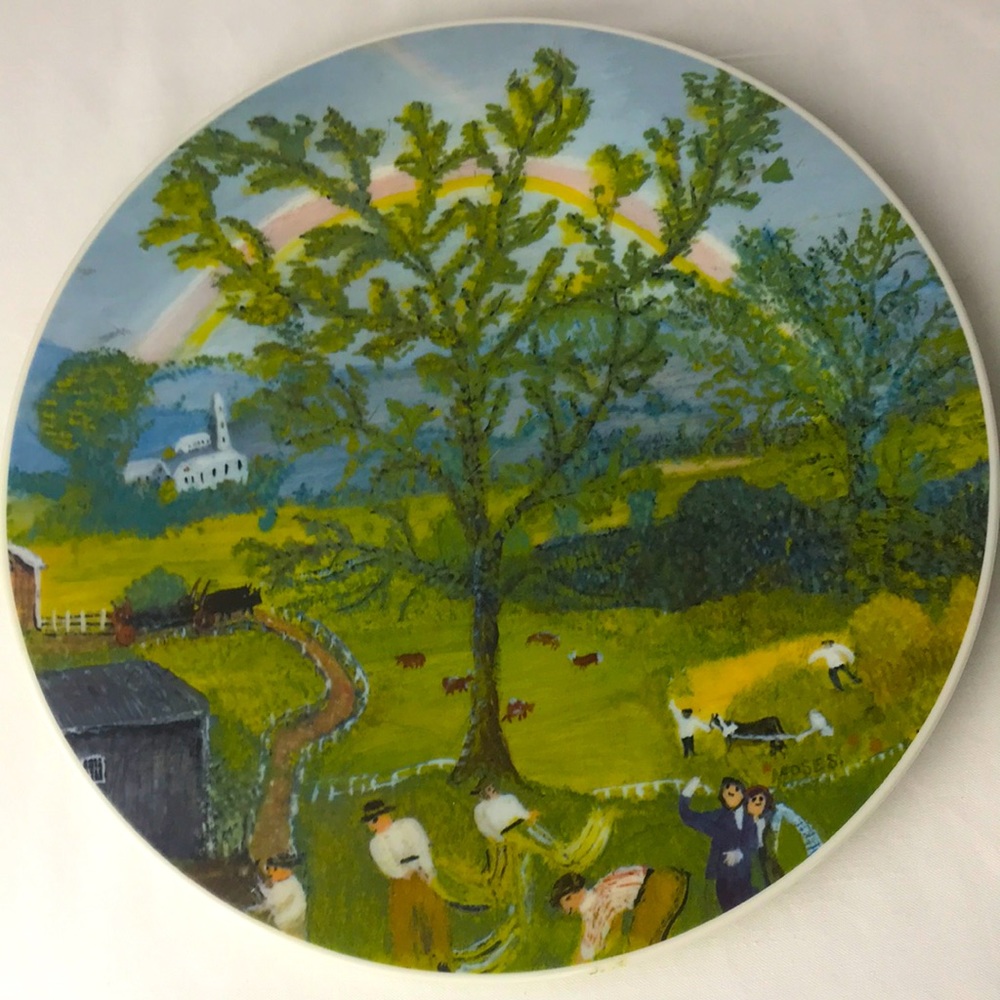 Grandma Moses  memories of America “Rainbow “ collectible plate